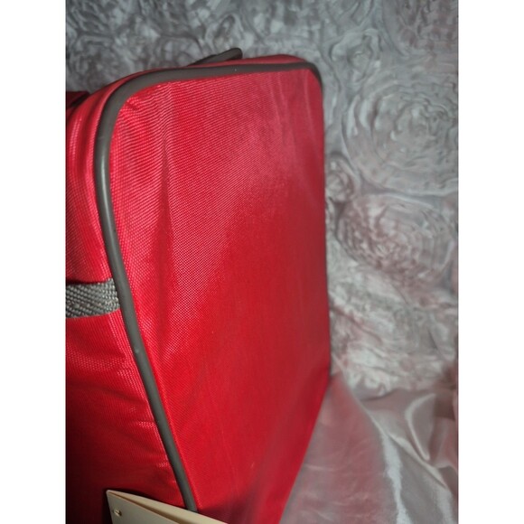 Vintage Time Magazine Locker Bag Red Excellent Condition Original Tag And Strap - Picture 9 of 16